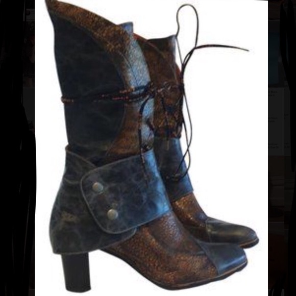 Eject Shoes - RARE EJECT Leather Rocker Boots Mid Length Cool 9